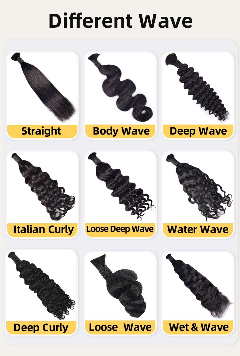 Achieve a natural and lush wave style with these bulk hair extensions made from real human hair